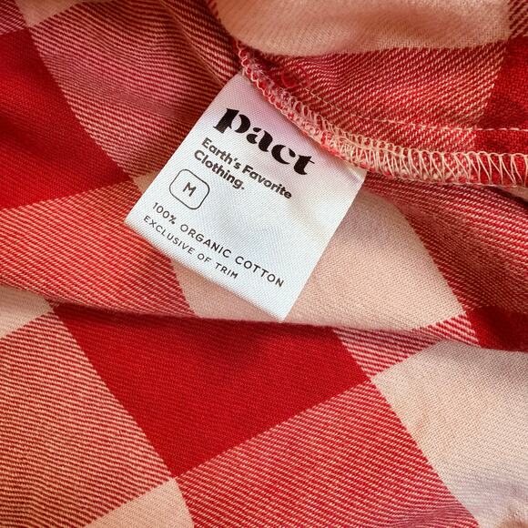 Pact Plaid Cotton Fireside Flannel Button-Down Shirt Womens Medium - Picture 3 of 5